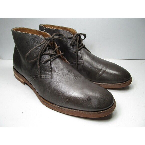 Saks Fifth Avenue Mens Gray  Leather 3 Eye Ankle Boots Size US 13 main image 8
